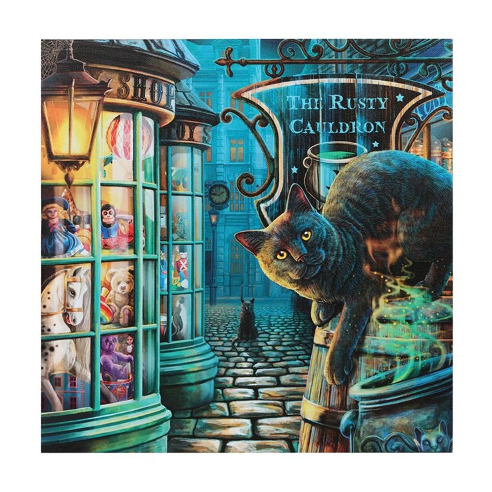 The Rusty Cauldron Light Up Canvas Plaque by Lisa Parker: 3 - Wall Art By Gift Moments