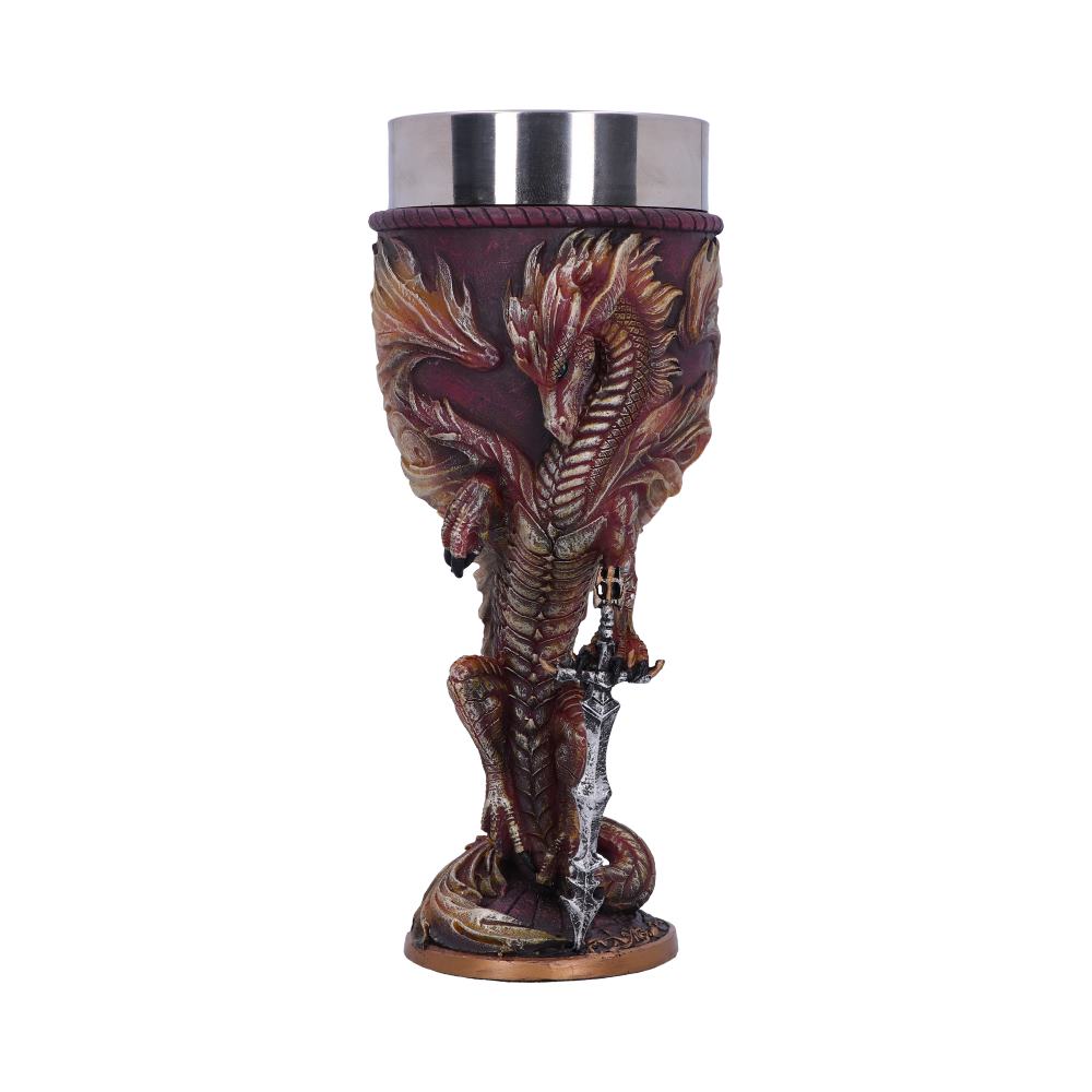 Ruth Thompson Flame Blade Red Fire Dragon Goblet Glass: 2 - Goblets & Chalices By Gift Moments