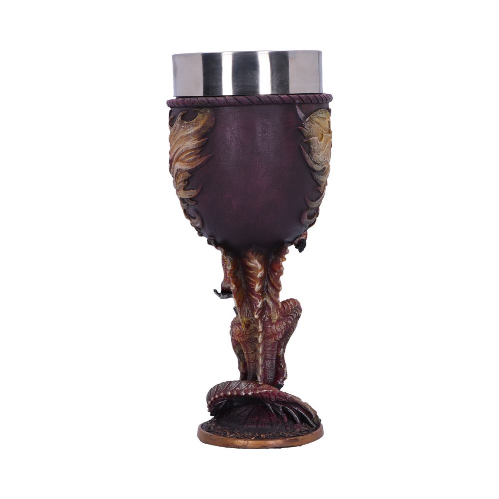 Ruth Thompson Flame Blade Red Fire Dragon Goblet Glass: 5 - Goblets & Chalices By Gift Moments