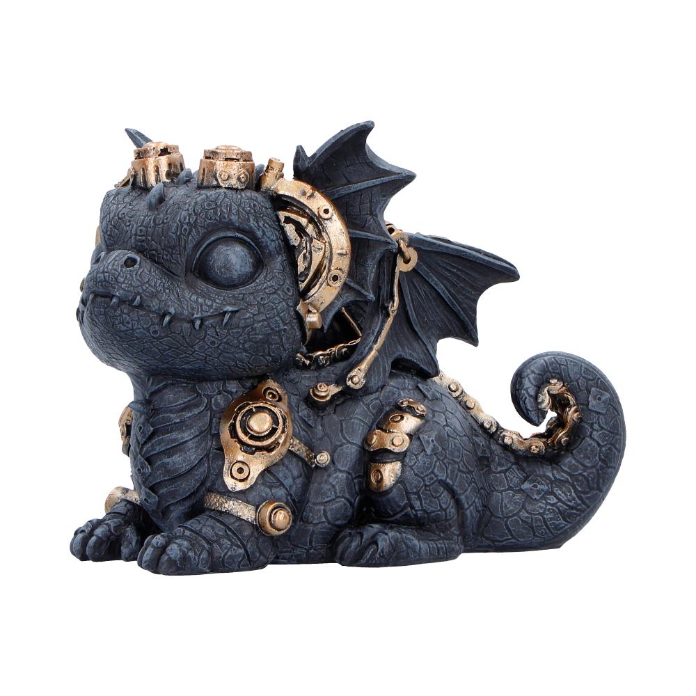 Gearling Black Steampunk Dragon 14.6cm - Shop Figurines Medium (15-29cm) At Gift Moments - 3