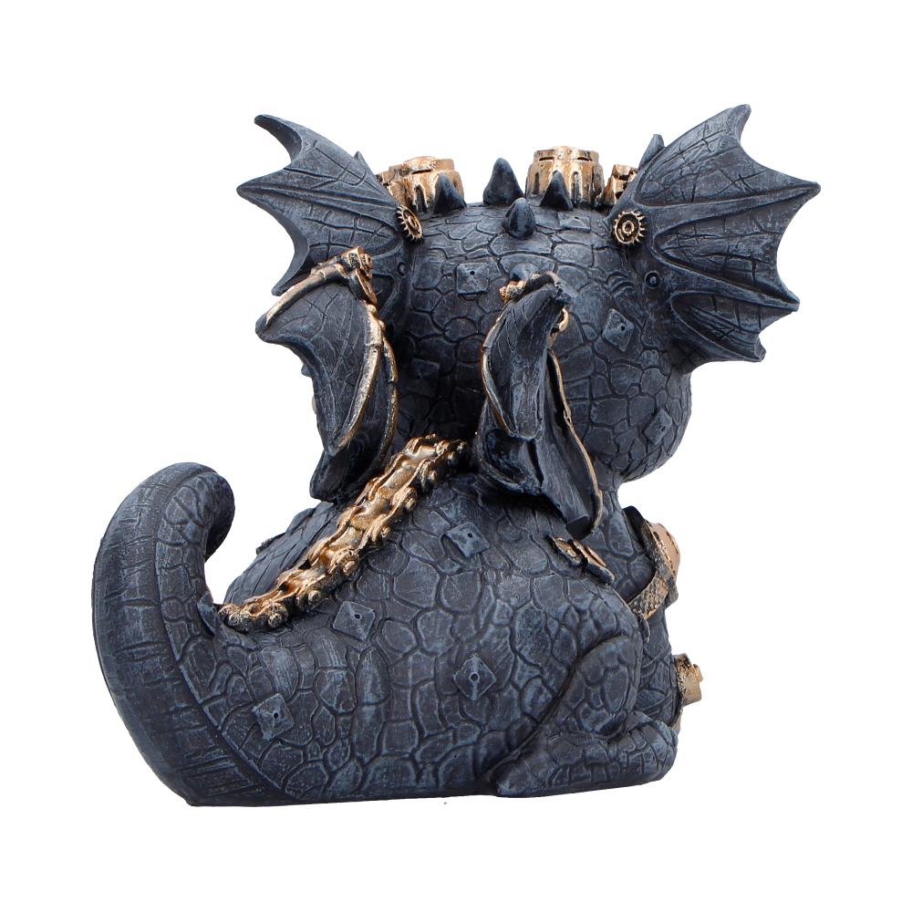 Gearling Black Steampunk Dragon 14.6cm - Shop Figurines Medium (15-29cm) At Gift Moments - 5