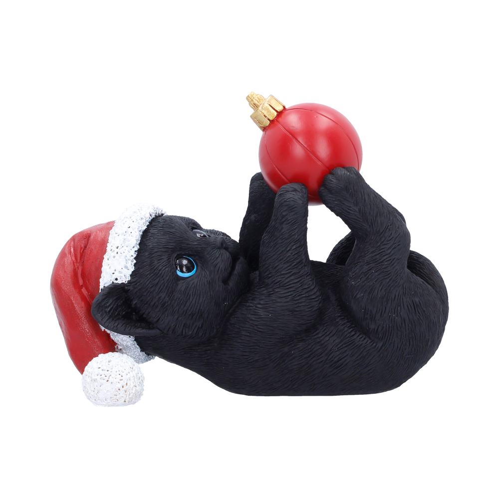 Cat in Santa Hat Playing With Bauble 13.5cm - Shop Figurines Medium (15-29cm) At Gift Moments - 2