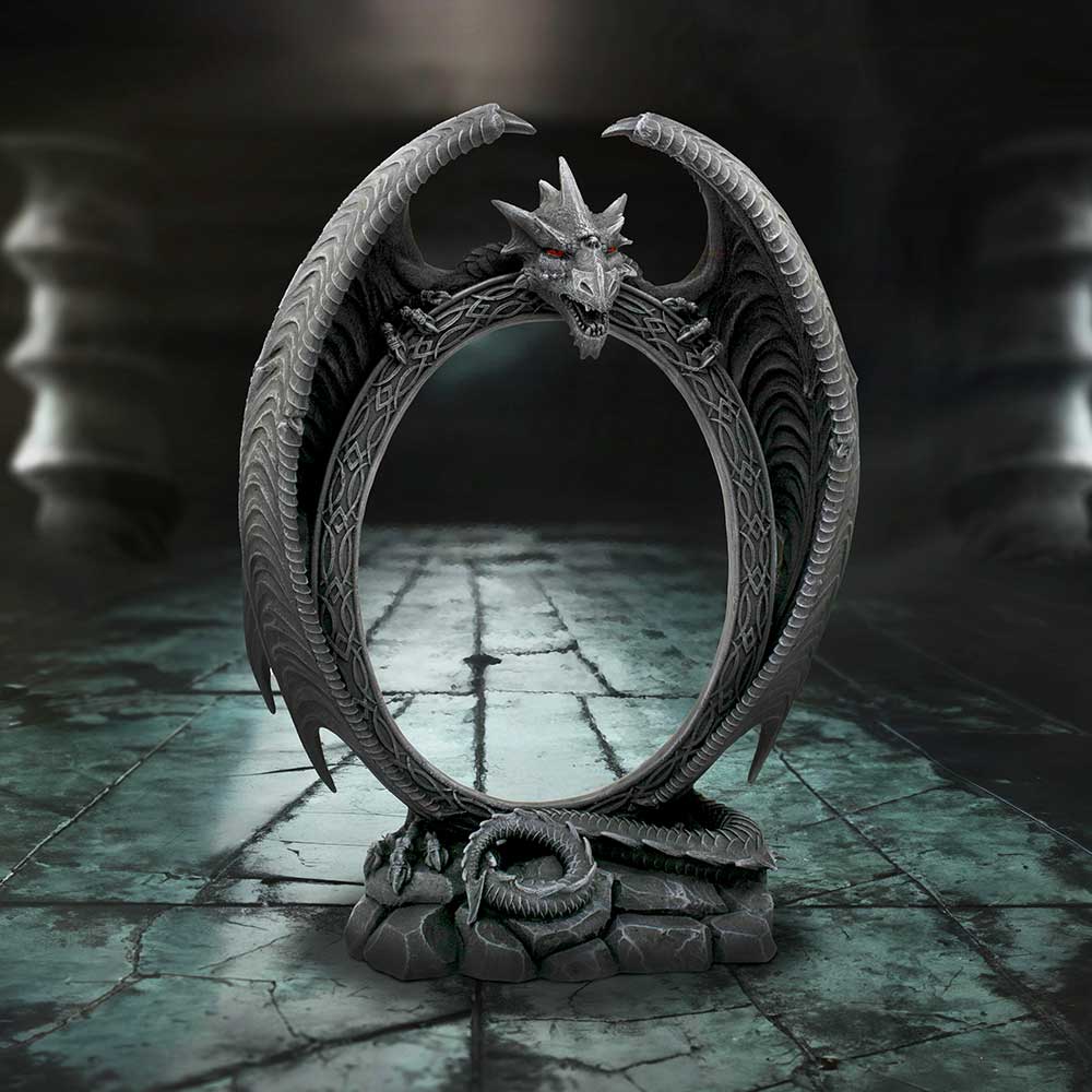 Scaled Reflection Dragon Mirror 29cm: 1 - Mirrors By Gift Moments