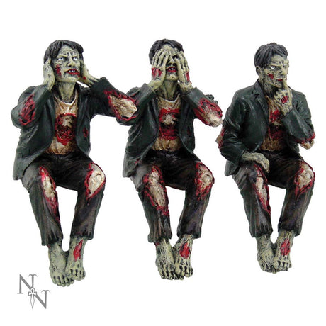 See No Hear No Speak No Evil Zombies Figurine Ornaments: 2 - Figures & Collectables By Gift Moments