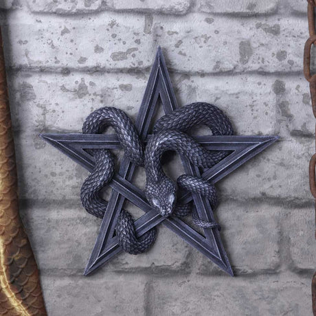 Serpent’s Worship Snake Wall Plaque 24cm: 1 Wall Hanging Sculptures By Gift Moments