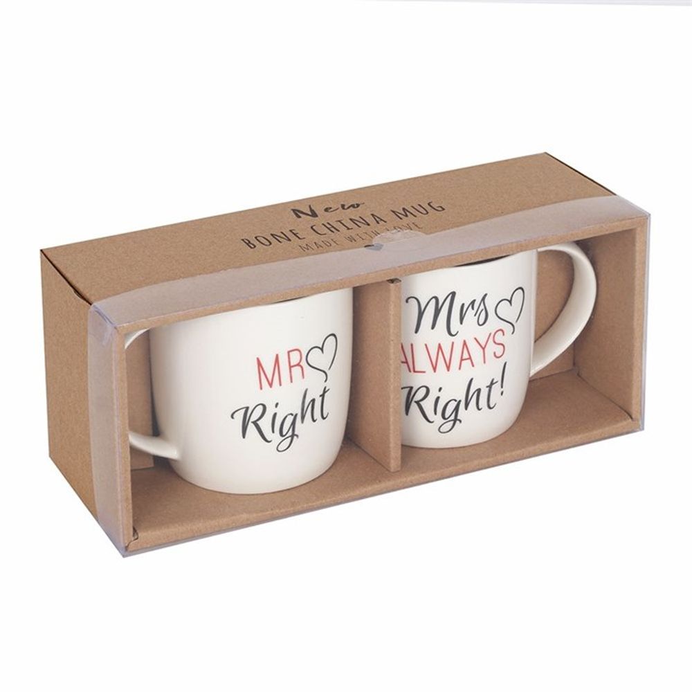 Set of 2 Mr & Mrs Mugs: 2 - Mugs By Gift Moments