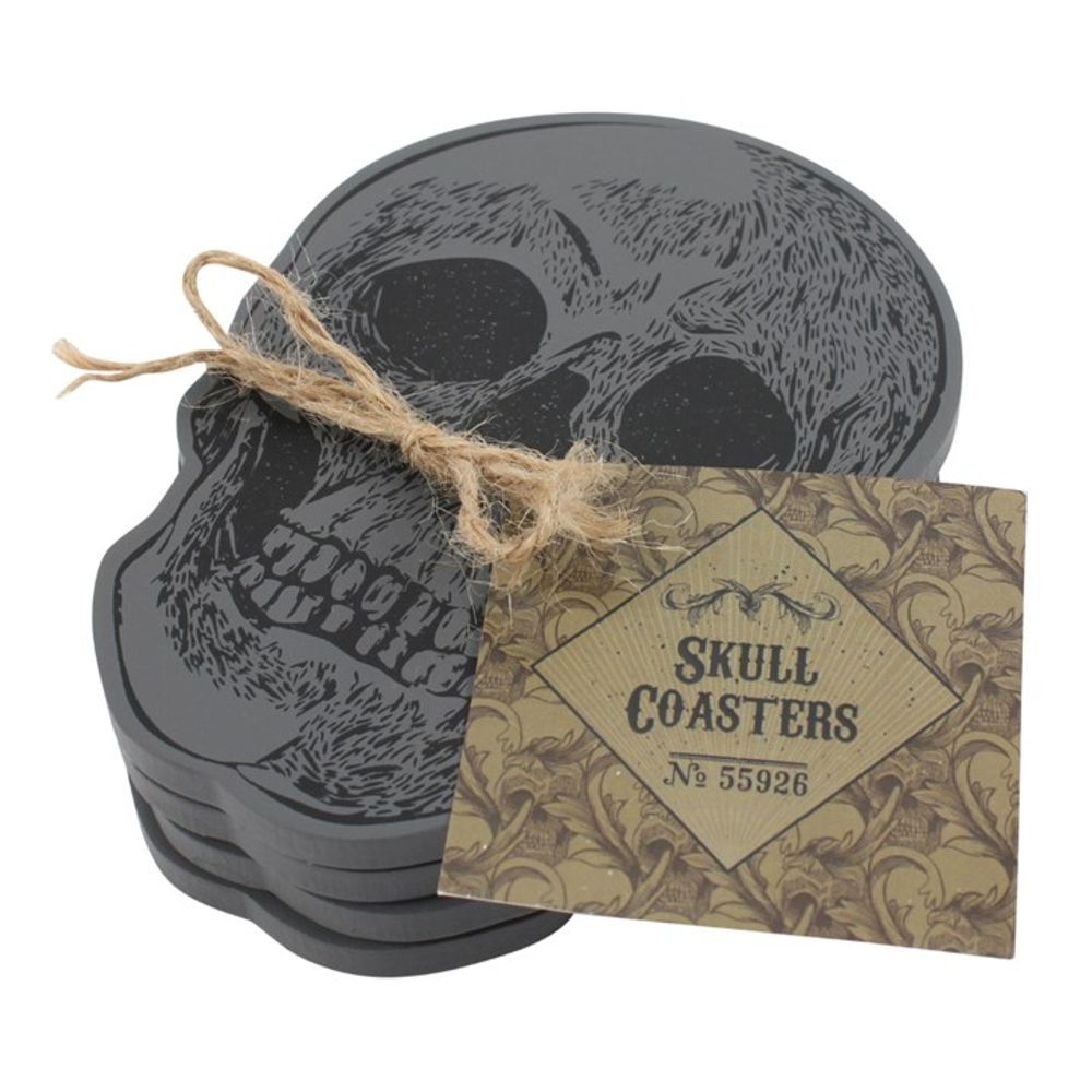 Set Of 4 Skull Coasters: 3 - Coasters By Gift Moments