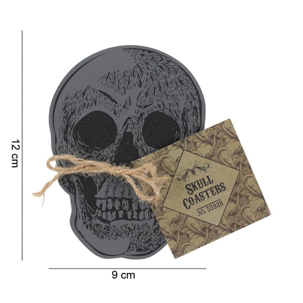 Set Of 4 Skull Coasters: 5 - Coasters By Gift Moments