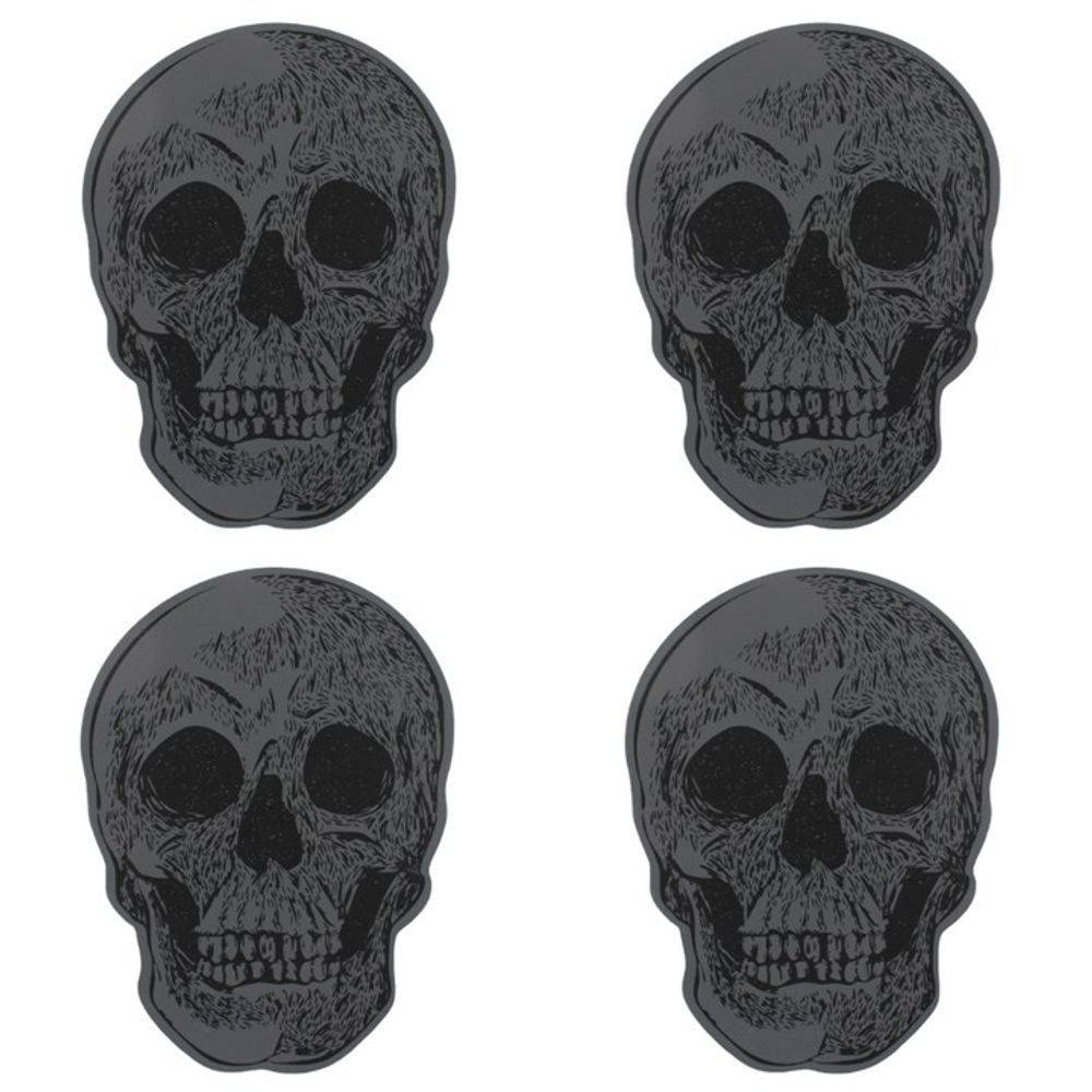 Set Of 4 Skull Coasters: 4 - Coasters By Gift Moments