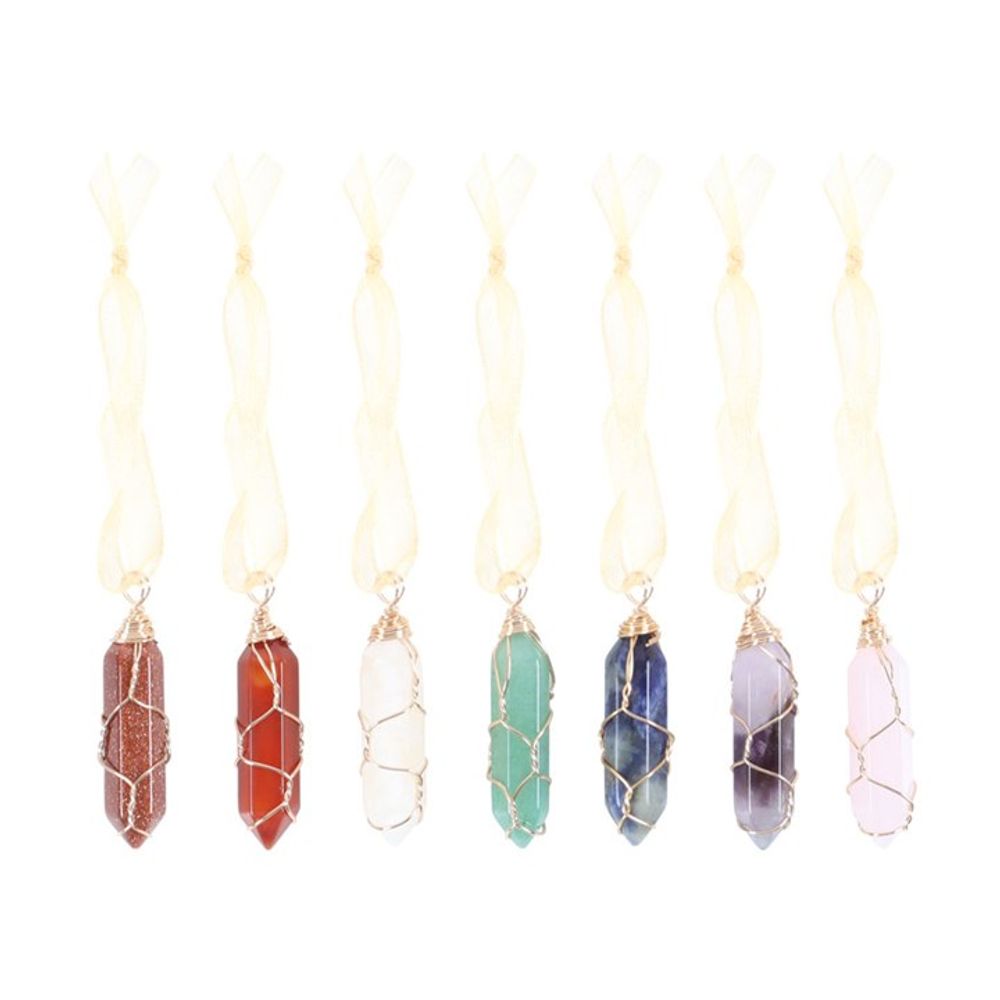 Set of 7 Hanging Crystal Tree Decorations: 1 - By Gift Moments