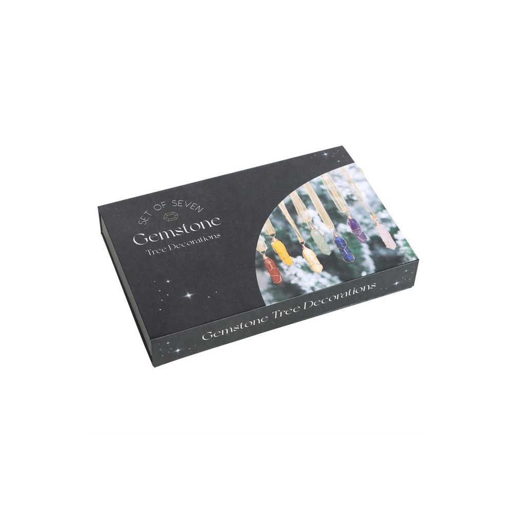 Set of 7 Hanging Crystal Tree Decorations: 2 - By Gift Moments