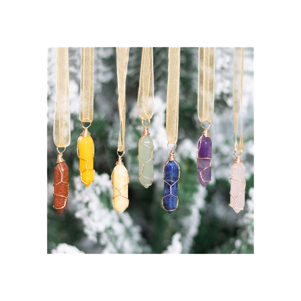 Set of 7 Hanging Crystal Tree Decorations: 4 - By Gift Moments