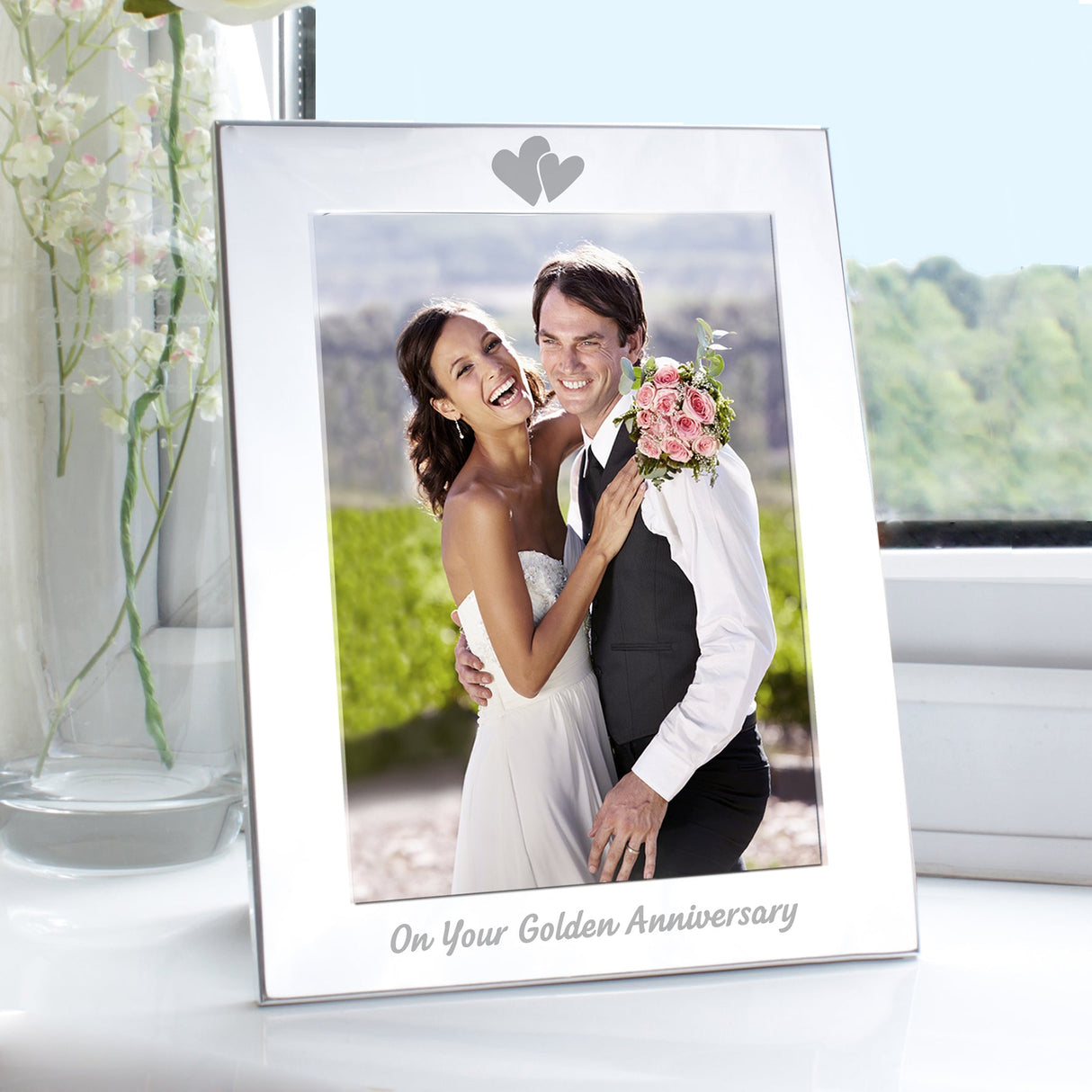 Silver 5x7 Golden Anniversary Photo Frame: 1 - Photo Frames By Gift Moments