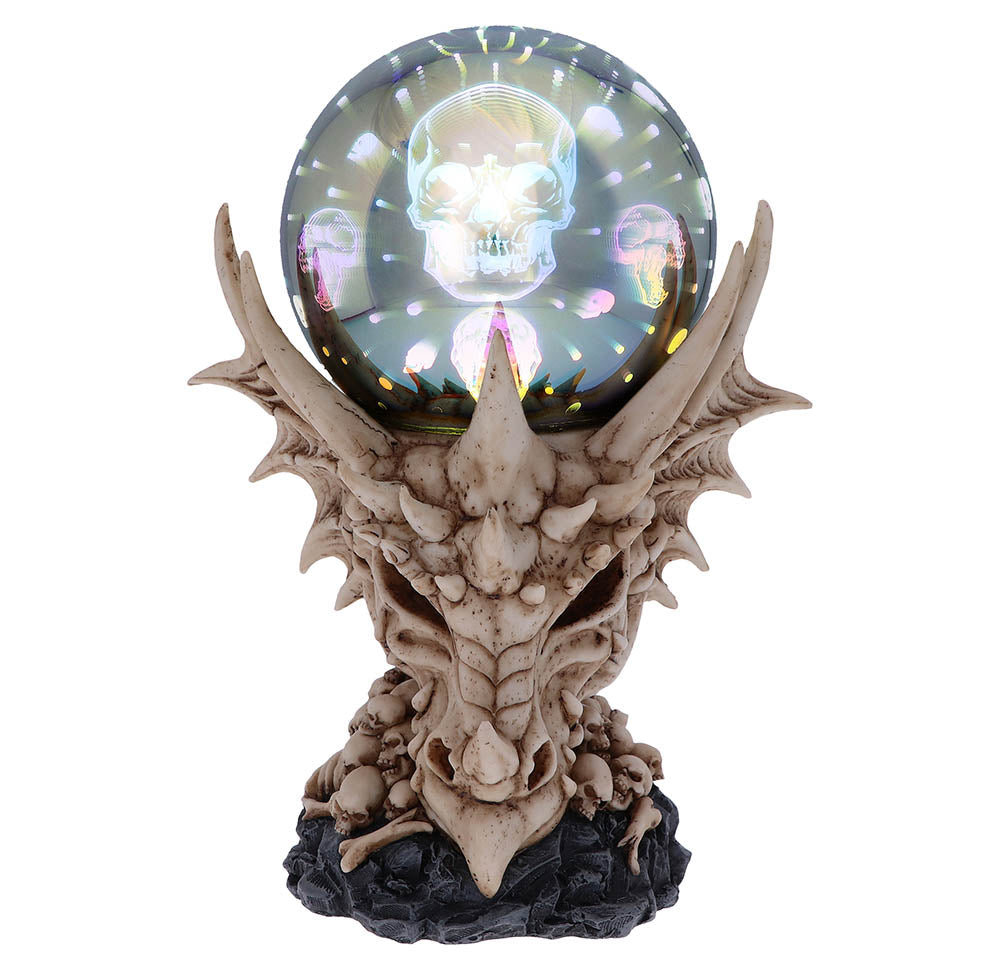 Skeletal Realm Dragon Skull and Light Up Orb Figurine: 2 - Figures & Collectables By Gift Moments