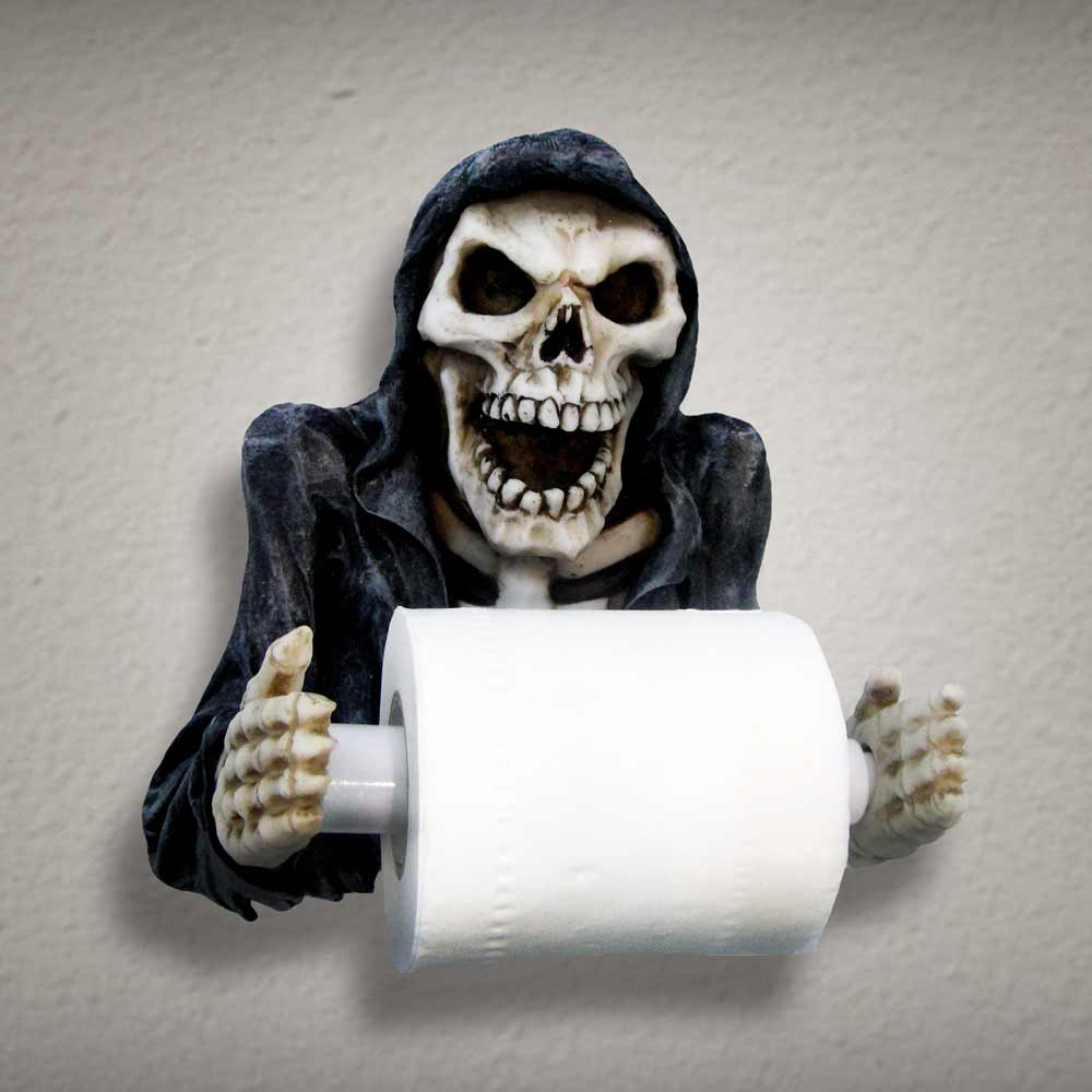 Skeleton Grim Reapers Revenge Toilet Roll Paper Holder: 1 - Toilet Roll Holders By Gift Moments