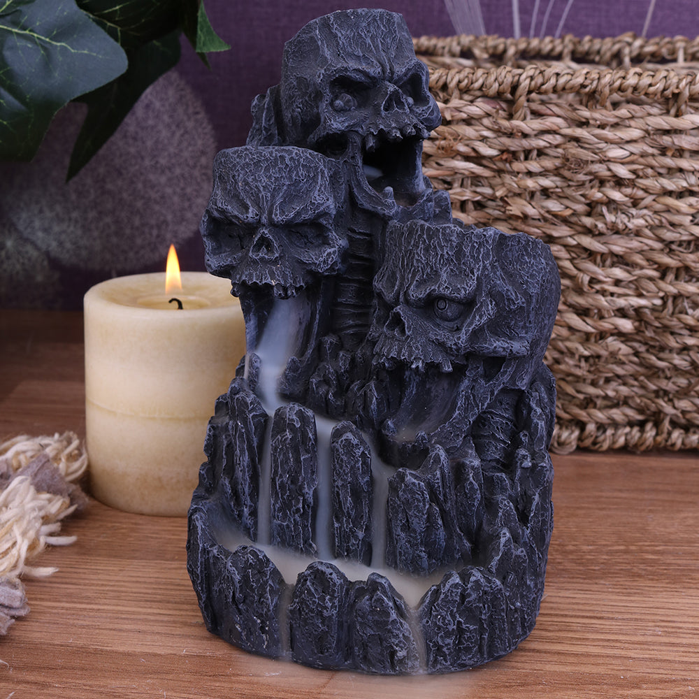 Skull Backflow Incense Tower Incense Holder: 1 - Incense Holders By Gift Moments