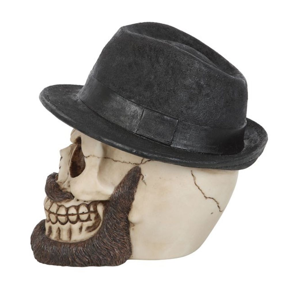 Skull Ornament with Trilby Hat: 3 - By Gift Moments