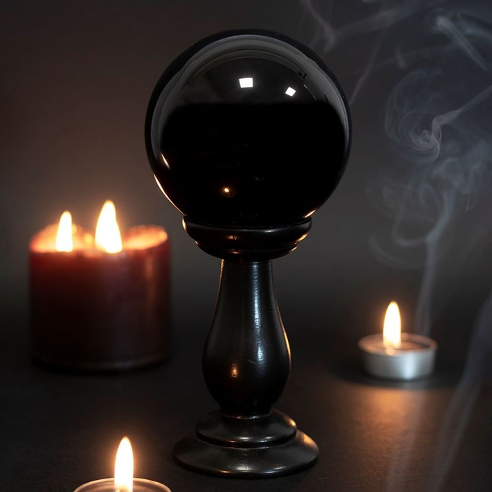 Small Black Crystal Ball on Stand: 1 - By Gift Moments