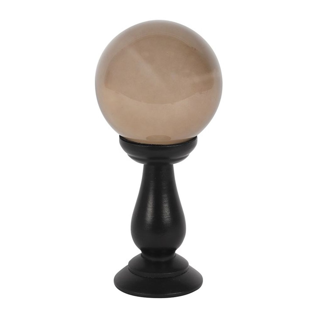 Small Smoke Grey Crystal Ball on Stand: 2 - By Gift Moments