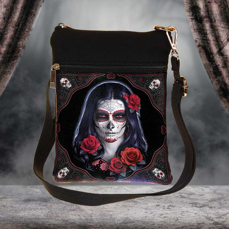 Small Sugar Skull Shoulder Bag by James Ryman: 1 - Bags By James Ryman