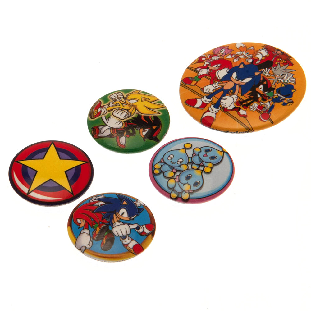 Sonic The Hedgehog Button Badge Set - Shop Badges At Gift Moments - 2