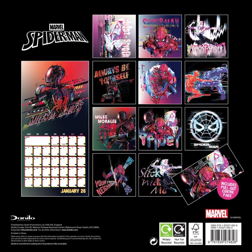 Spider-Man Square Calendar 2026: 4 - Calendars By Spider-Man