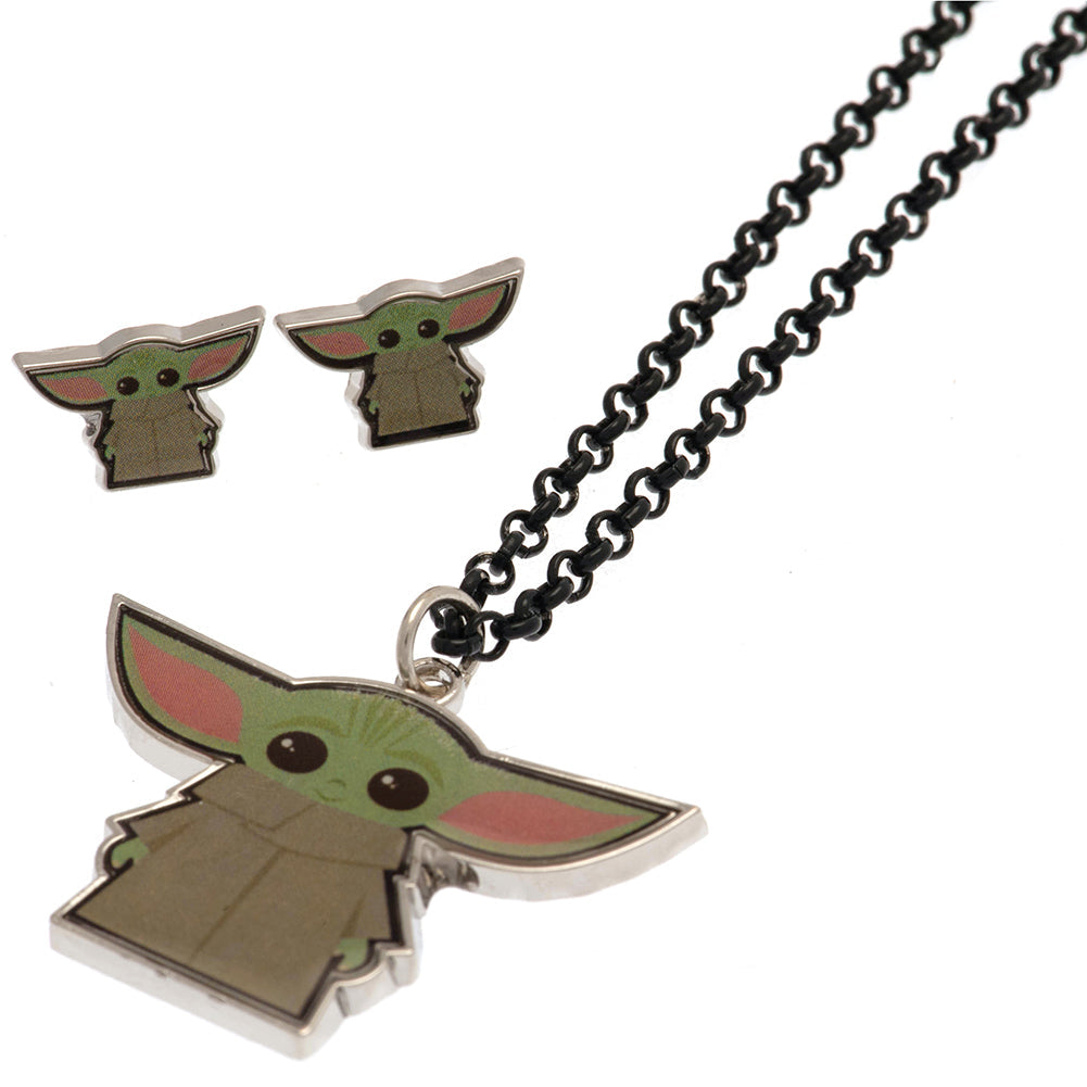 Star Wars: The Mandalorian Fashion Jewellery Necklace & Earring Set - Shop Jewellery At Gift Moments - 1