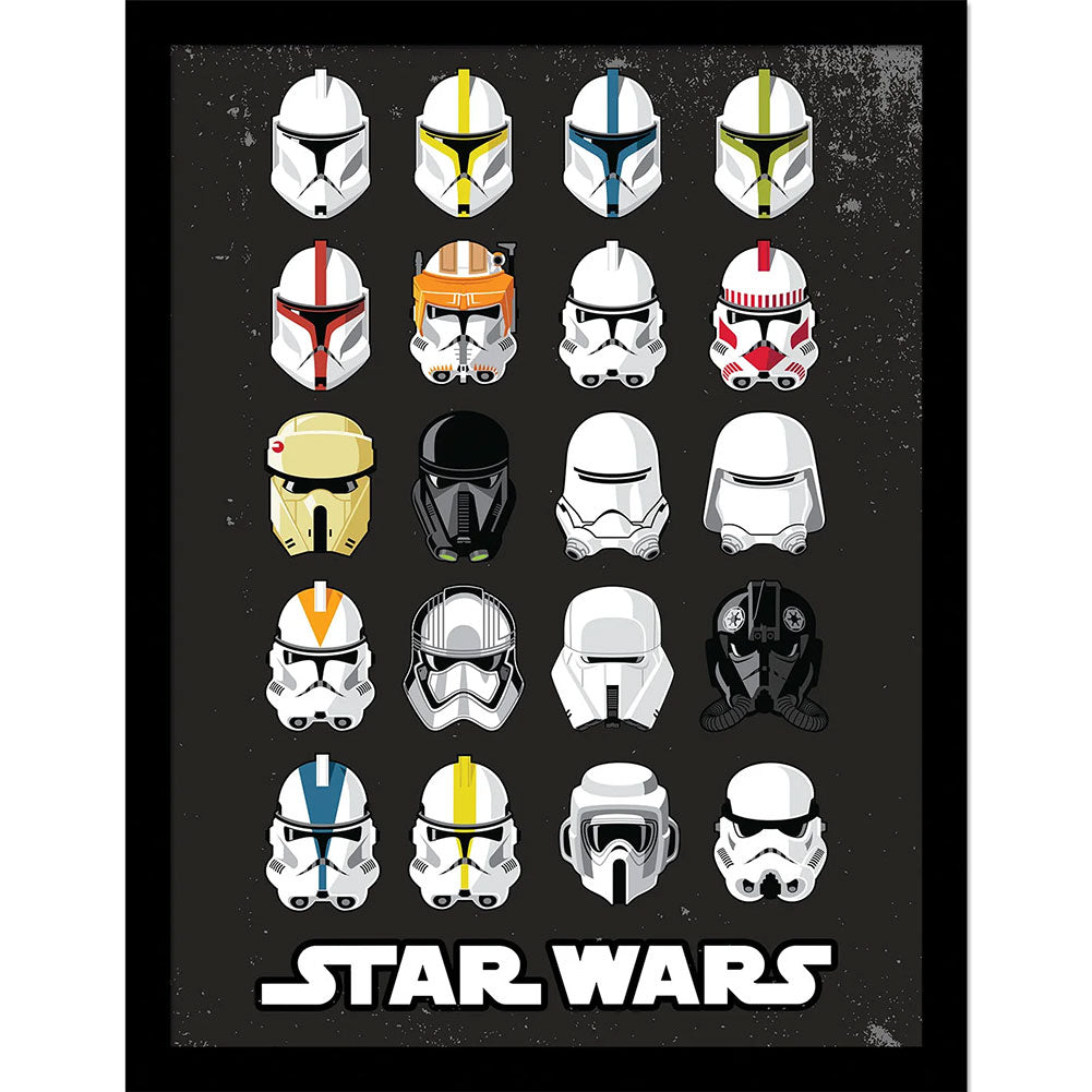 Star Wars Trooper Helmets Picture 16 x 12: 1 - Framed Prints By Star Wars