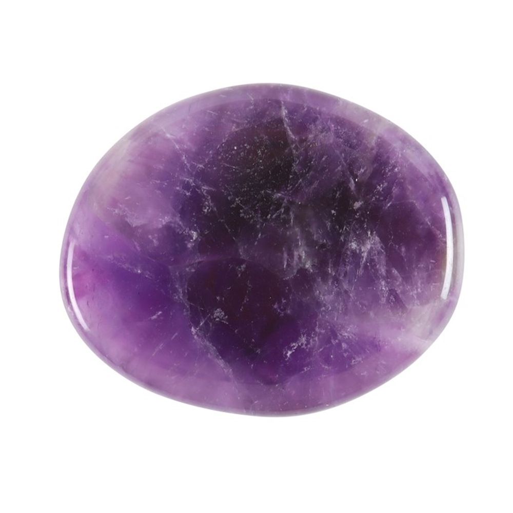 Stay Calm Amethyst Crystal Palm Stone: 4 - By Gift Moments