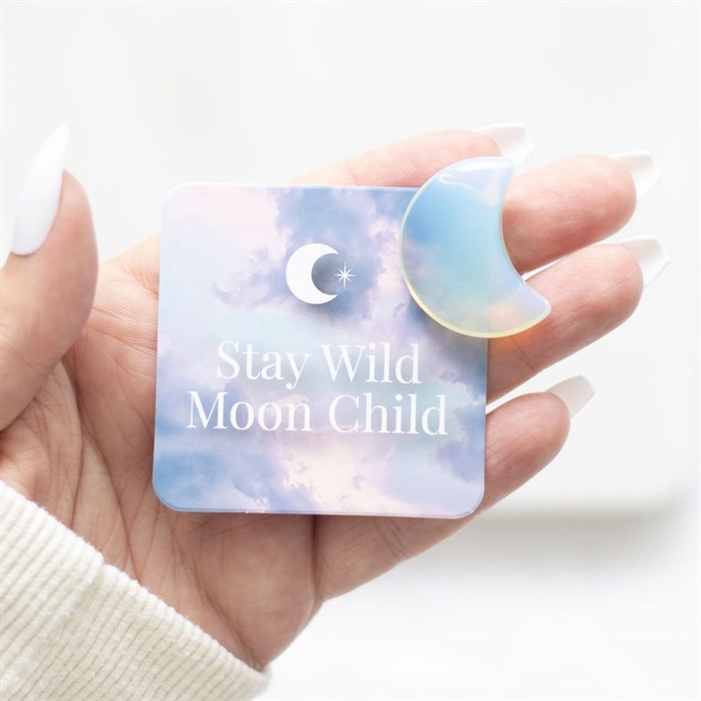 Stay Wild Opalite Crystal Moon in a Bag: 4 - By Gift Moments