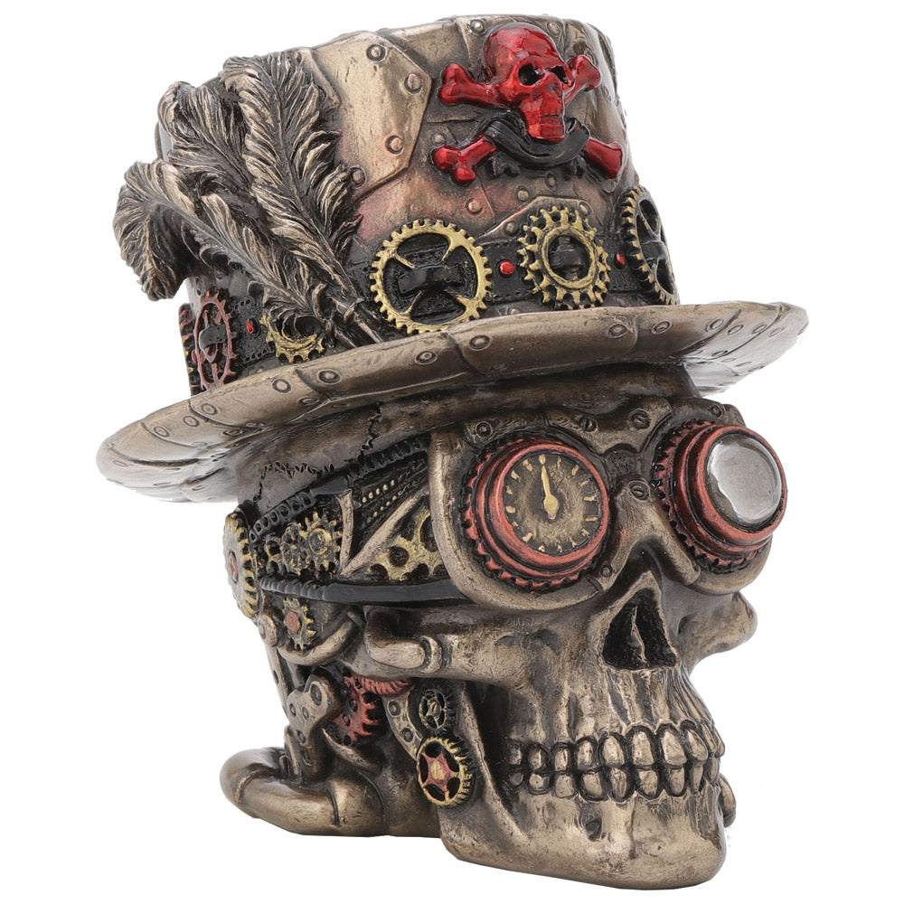 Steampunk Clockwork Baron Skull Figurine Ornament: 2 - Figures & Collectables By Gift Moments