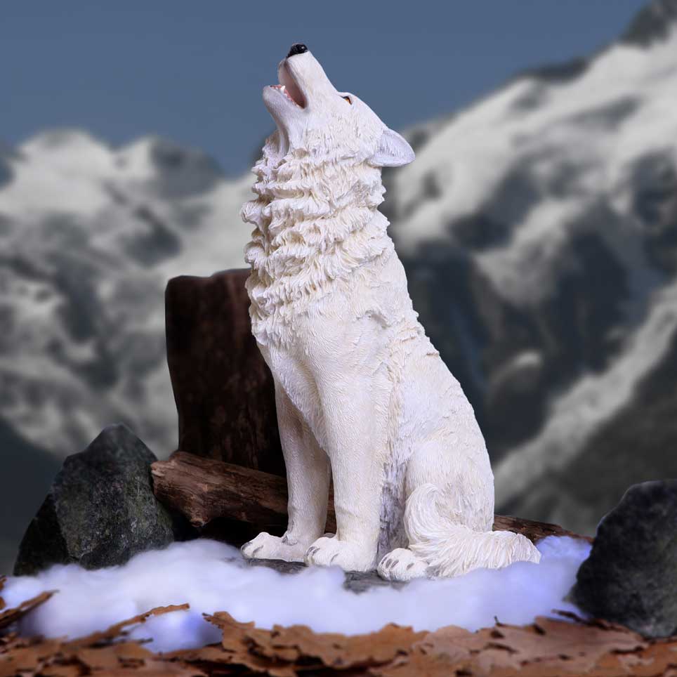 Storms Cry Howling White Wolf Figure 41.5cm: 1 - Figures & Collectables By Gift Moments
