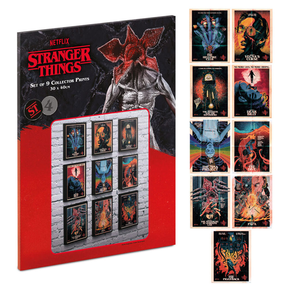 Stranger Things 4 Set of 9 Collector Prints: 2 - Wall Art By Stranger Things