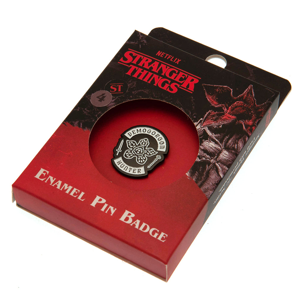 Stranger Things Demogorgon Hunter Pin Badge: 2 - Badges By Stranger Things