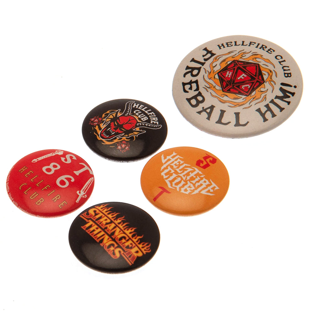 Stranger Things Hellfire Club Button Badge Set: 2 - Badges By Stranger Things