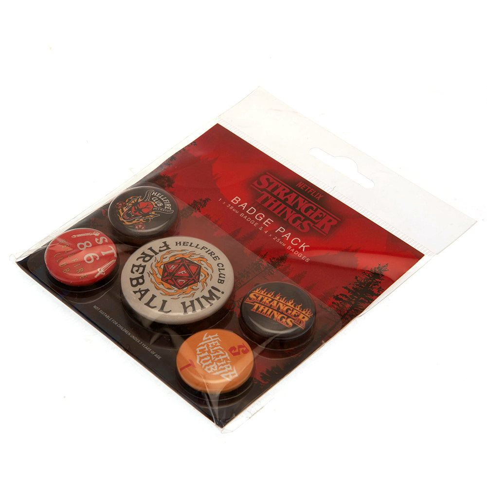 Stranger Things Hellfire Club Button Badge Set: 3 - Badges By Stranger Things