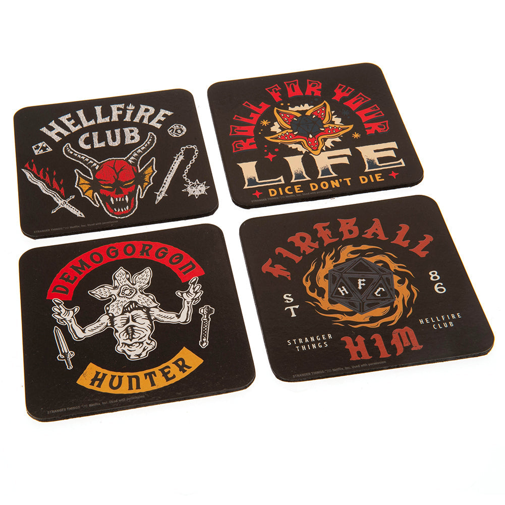 Stranger Things Coaster Set Hellfire Club: 1 - Coasters By Stranger Things