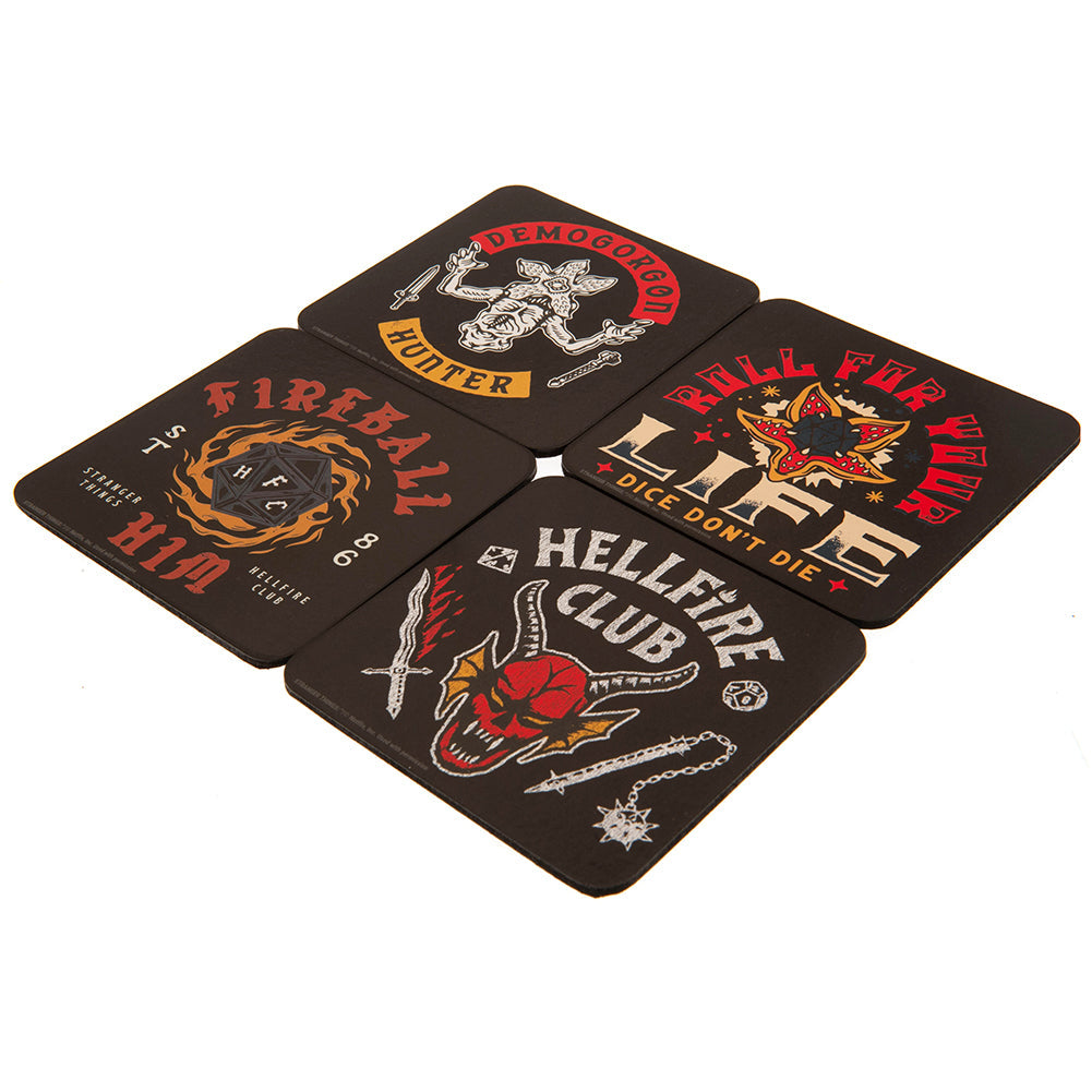 Stranger Things Coaster Set Hellfire Club: 3 - Coasters By Stranger Things