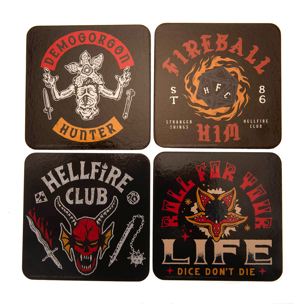 Stranger Things Coaster Set Hellfire Club: 2 - Coasters By Stranger Things