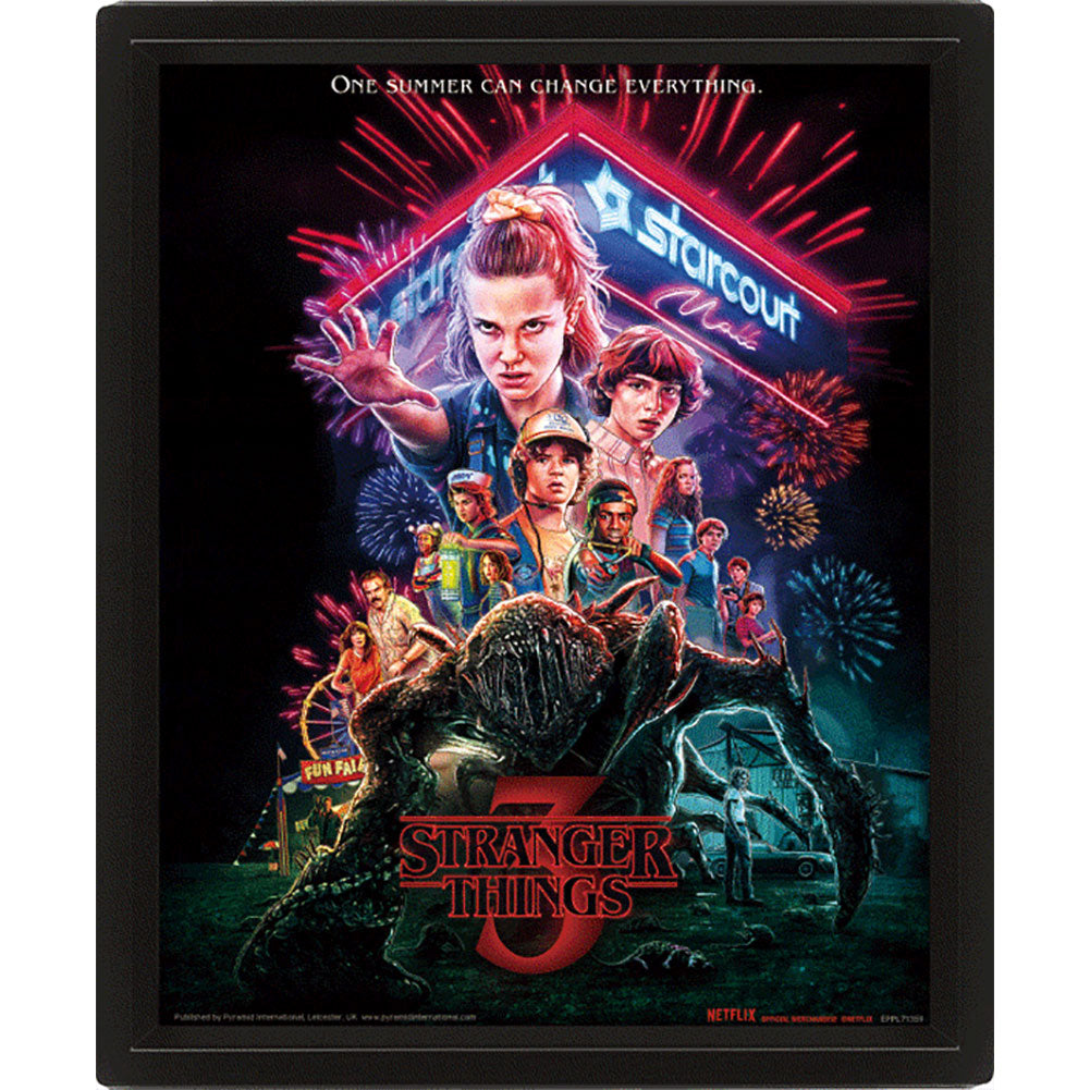 Stranger Things Summer Of 85 Framed 3D Picture: 2 - Wall Art By Stranger Things