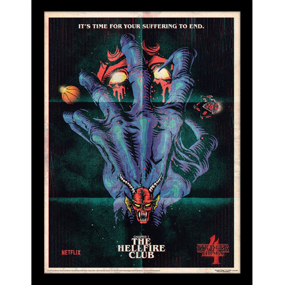 Stranger Things Framed Picture 16 x 12 Hellfire Club: 1 - Wall Art By Stranger Things