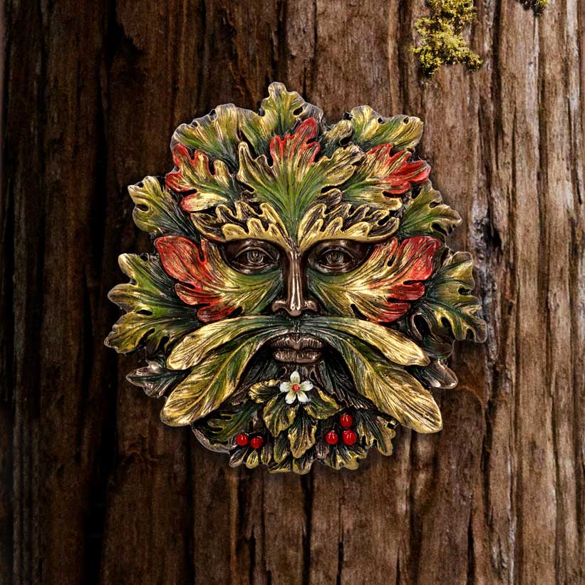 Summer Solstice Wall Mounted Tree Spirit 13cm: 1 - Wall Hanging Sculptures By Gift Moments