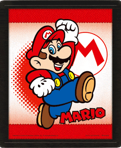 Super Mario Framed 3D Picture - Shop Framed Prints At Gift Moments - 1