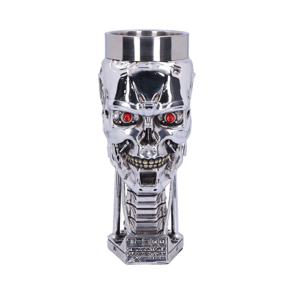T-800 Terminator 2 Judgement Day T2 Head Goblet Wine Glass - Shop Goblets & Chalices At Gift Moments - 2