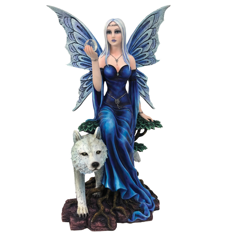 Talanoa Blue Fairy and White Wolf Companion Figurine - Shop Figures & Collectables At Gift Moments - 2