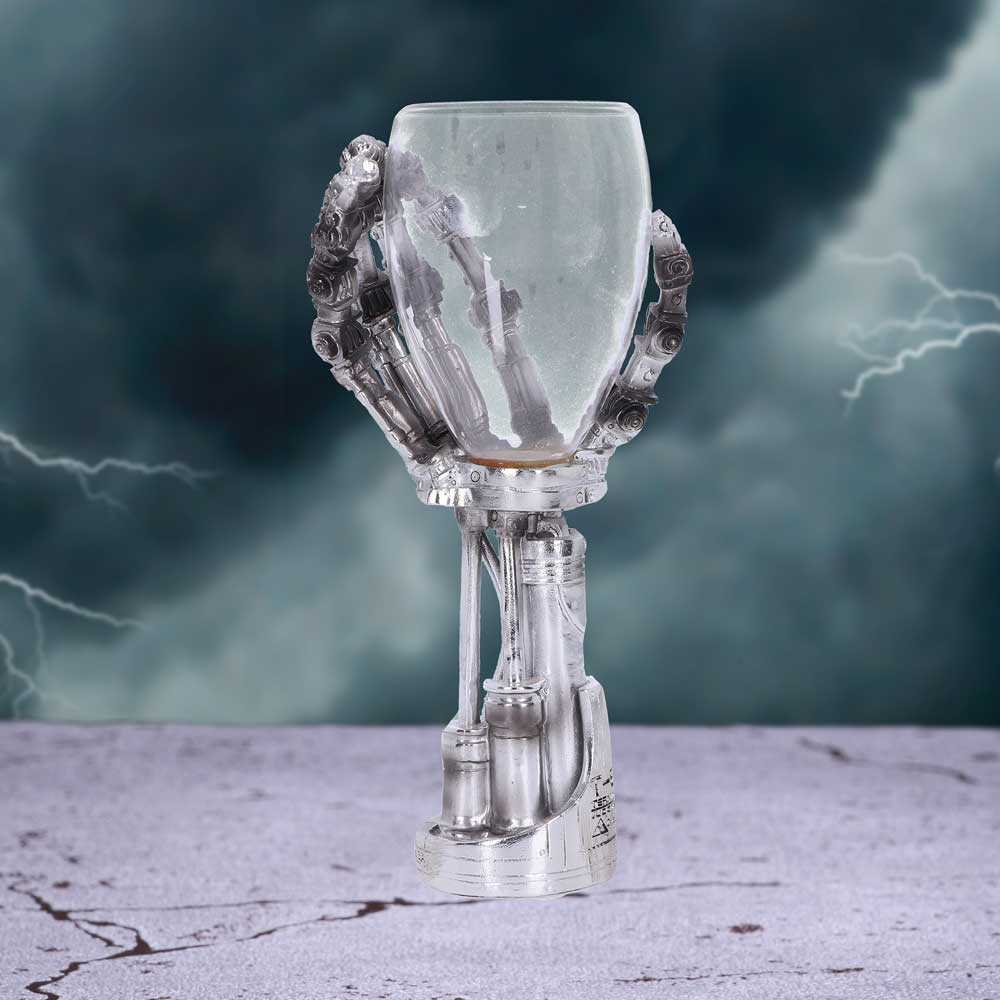 Terminator 2 Judgment Day T-800 Hand Goblet Wine Glass - Shop Goblets & Chalices At Gift Moments - 1