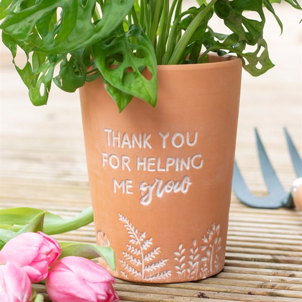 Thank You For Helping Me Grow Terracotta Plant Pot: 1 - Pots & Planters By Gift Moments