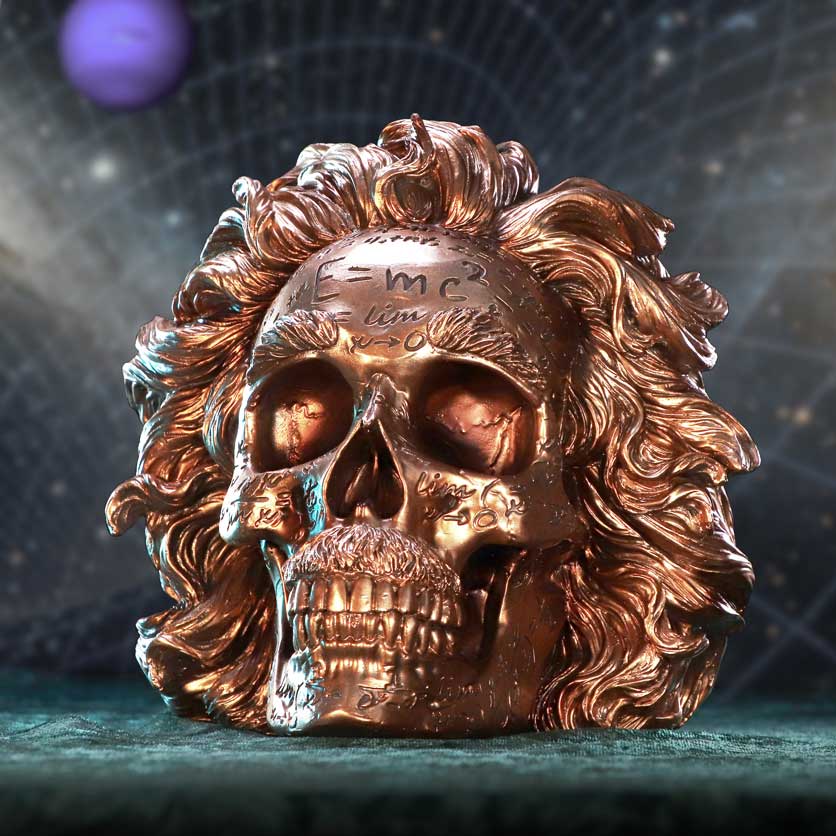 The Theory of Relativity Bronze Einstein Skull 21cm: 1 - Figures & Collectables By NN Designs