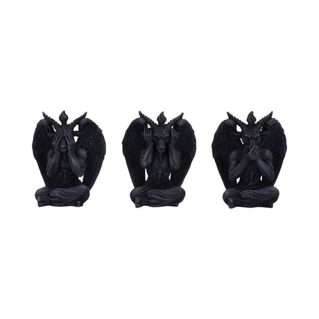 Three Wise Baphomet Figurines 10.2cm: 2 Figures & Collectables By Gift Moments