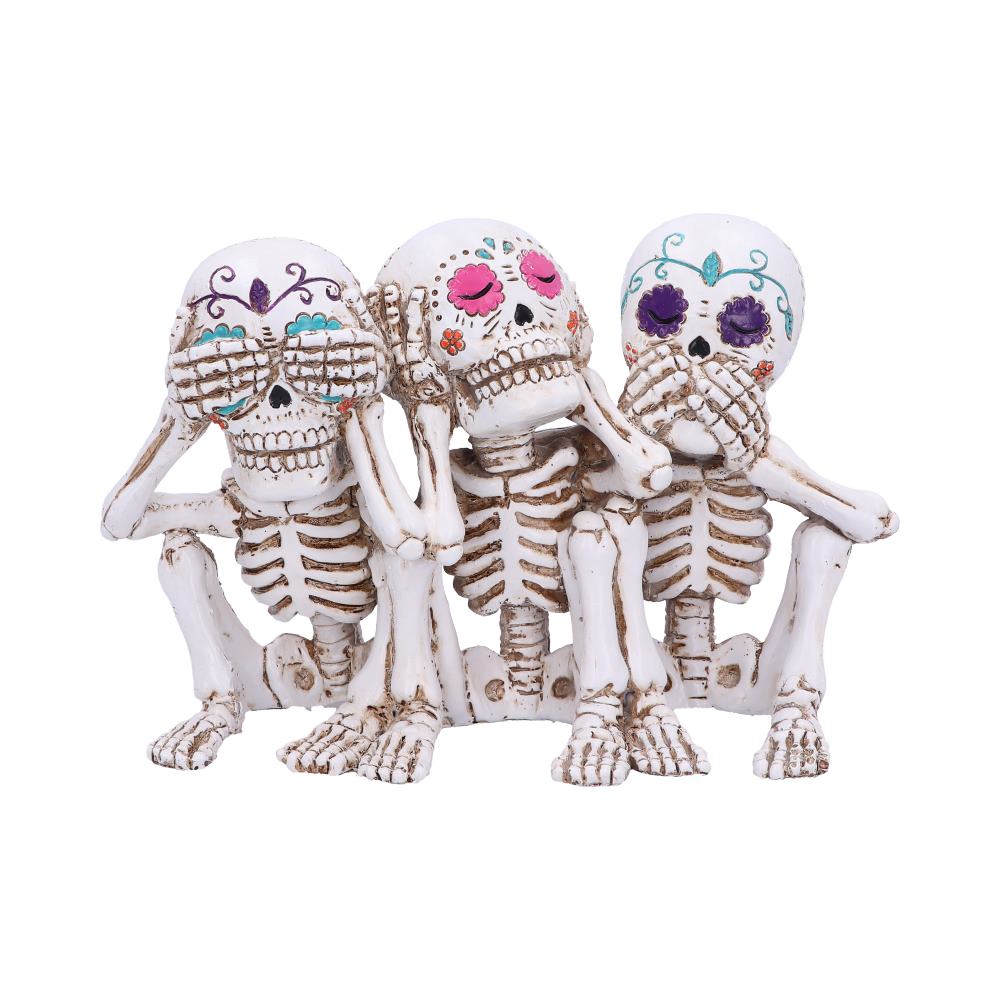 Three Wise Calaveras Skeleton Figurine 20.3cm: 2 - Figures & Collectables By Gift Moments